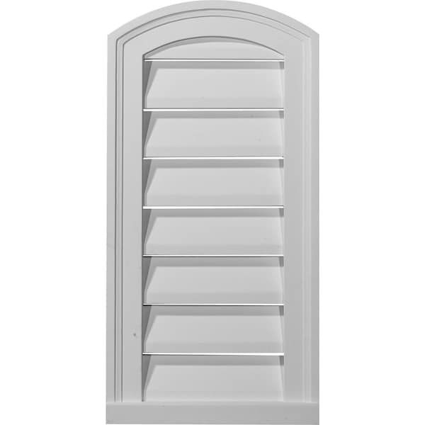 Ekena Millwork Eyebrow Urethane Gable Vent Louver, Non-Functional, 12"W x 22"H GVEY12X22D - main